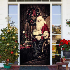 Lofaris Deep Color Santa Claus Chair Christmas Door Cover