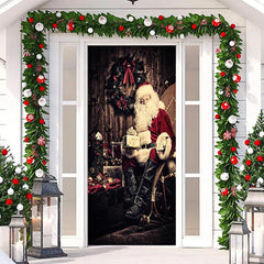 Lofaris Deep Color Santa Claus Chair Christmas Door Cover