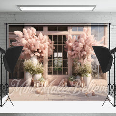 Lofaris Dense Pink Flower Tree Glass House Spring Backdrop