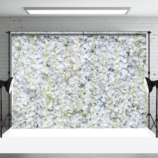 Lofaris Dense White Floral Spring Wedding Party Backdrop