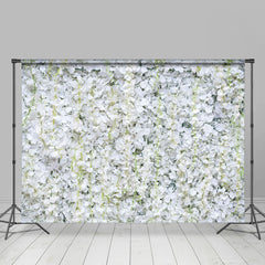 Lofaris Dense White Floral Spring Wedding Party Backdrop