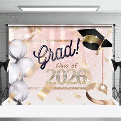 Lofaris Diamond Glitter 2026 Girls Graduation Party Backdrop