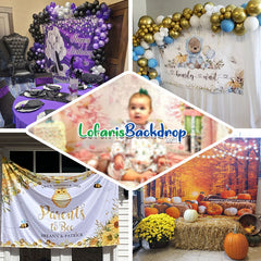 Lofaris Diamond Lilac Balloon Custom Photo Birthday Backdrop