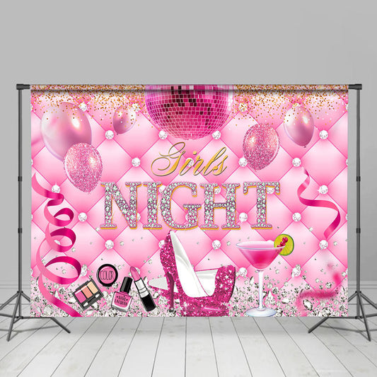 Lofaris Diamond Pink Heels Makeup Girls Night Party Backdrop
