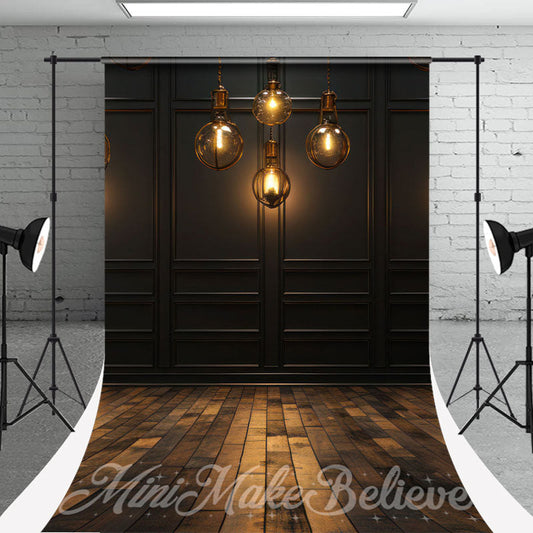 Lofaris Dim Light Chandelier Wall Brick Floor Sweep Backdrop