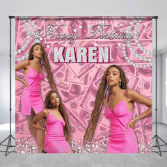 Lofaris Dollars Bokeh Diamond Custom Photo Birthday Backdrop