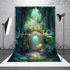 Lofaris Dreamlike Floral Fairy Tale Forest Photo Backdrop