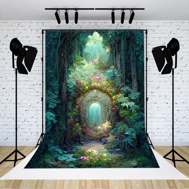 Lofaris Dreamlike Floral Fairy Tale Forest Photo Backdrop