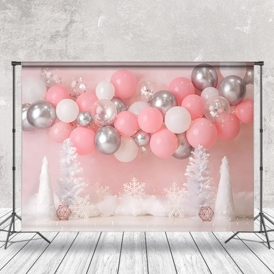 Lofaris Dreamy Balloons Girls Birthday Cake Smash Backdrop