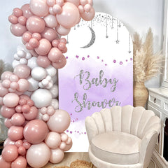 Lofaris Dreamy Purple Baby Shower Double Sided Arch Backdrop