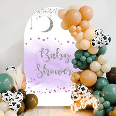 Lofaris Dreamy Purple Baby Shower Double Sided Arch Backdrop