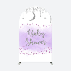 Lofaris Dreamy Purple Baby Shower Double Sided Arch Backdrop