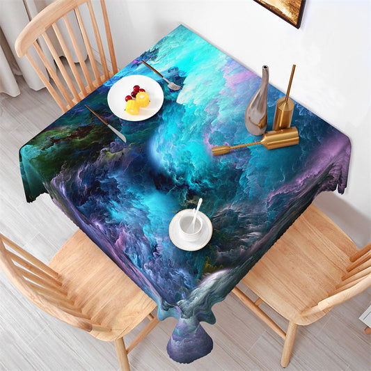 Lofaris Dreamy Purple Black Blue Render Square Tablecloth