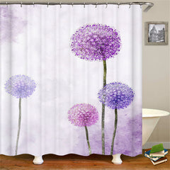 Lofaris Dreamy Purple Dandelion Shower Curtain for Hotel