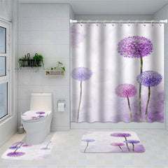 Lofaris Dreamy Purple Dandelion Shower Curtain for Hotel