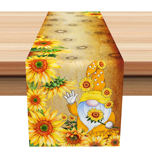 Lofaris Dwarf Sunflower Vintage Table Runner For Decoration