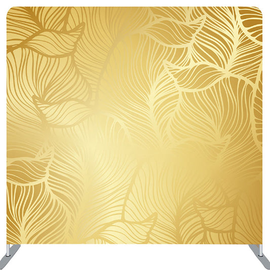 Lofaris Elegant Golden Leaf Carving Fabric Backdrop Cover
