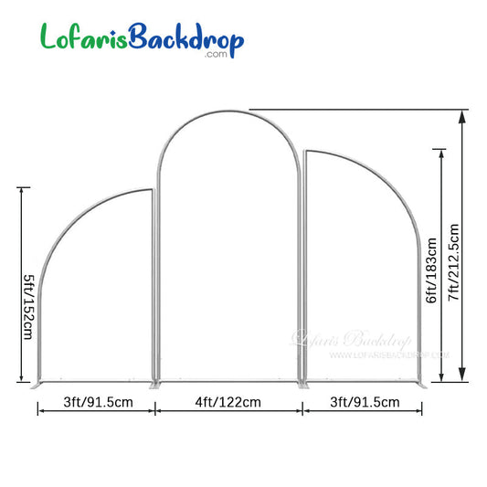 Lofaris Elephant Pink Stripe Floral Arch Backdrop Kit For Party