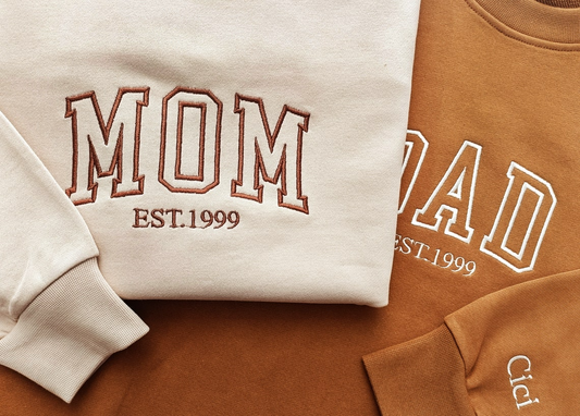 Lofaris Embroidered Custom Name Mom Grandma Est Sweatshirt