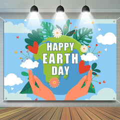 Lofaris Environmental Protection Happy Earth Day Blue Backdrop