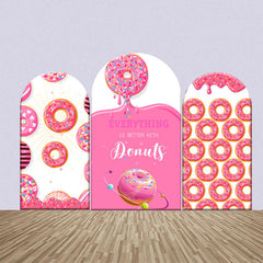 Lofaris Everthing Is Better Pink Doughnuts Arch Backdrop Kit