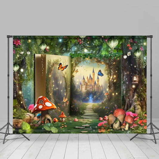Lofaris Fairy Tale Book Enchanted Forest Spring Backdrop