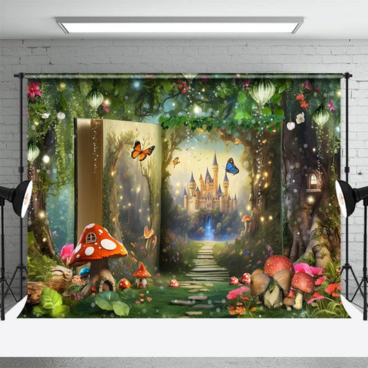 Lofaris Fairy Tale Book Enchanted Forest Spring Backdrop