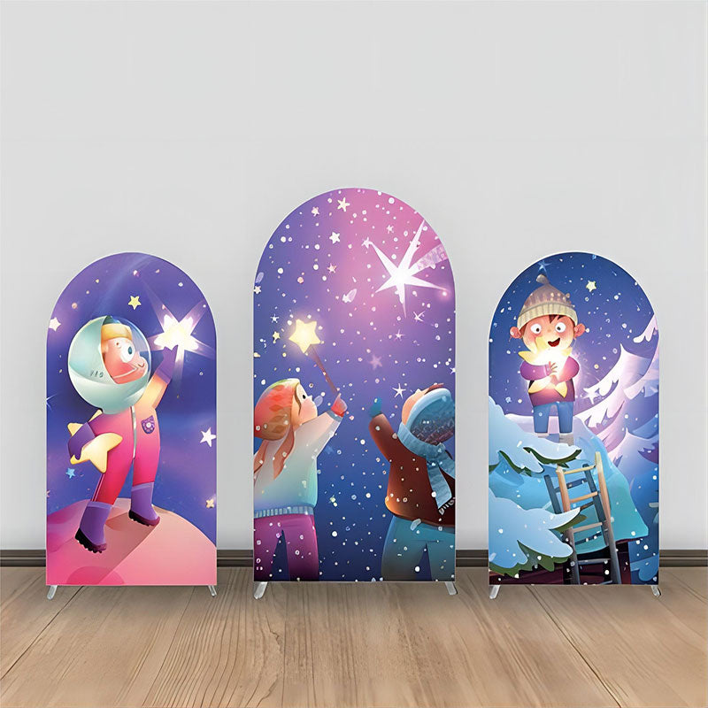 Lofaris Fairy Tale Stars Child Snow Winter Arch Backdrop Kit