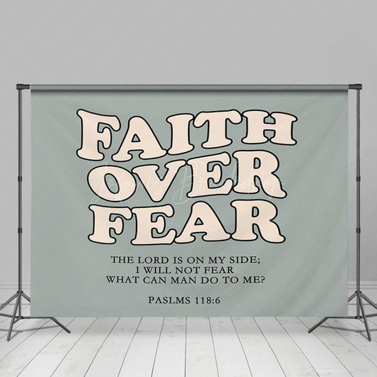 Lofaris Faith Over Fear Bible Verses Positive Slogan Backdrop