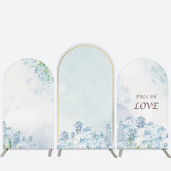 Lofaris Fall In Love Blue Floral Wedding Arch Backdrop Kit