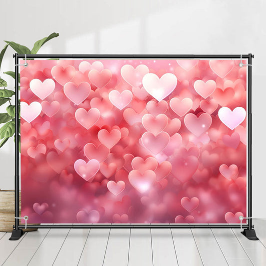 Lofaris Fantasy Pink Hearts Bokeh Valentines Day Backdrop