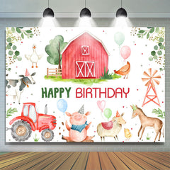 Lofaris Farm Livestock Tractor Animals Birthday Backdrop