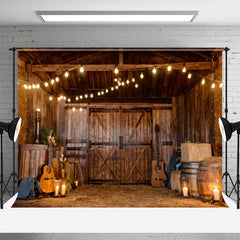 Lofaris Farm Wooden House Guitar Hay Architecture Backdrop
