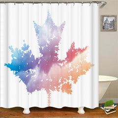 Lofaris Fashion Colorful Maple Leaf Decorative Bath Curtain