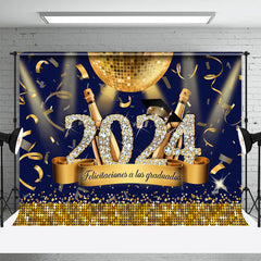 Lofaris Felicitaciones A Lot Gold Graduation Party Backdrop