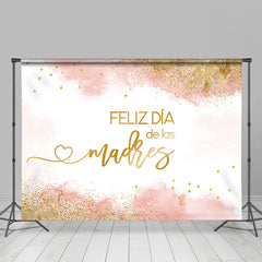 Lofaris Feliz Dia De Madre Pink Gold Mothers Day Backdrop