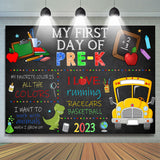 Load image into Gallery viewer, Lofaris First Day of Pre-Kindergarten Photo Backdrop for Boys