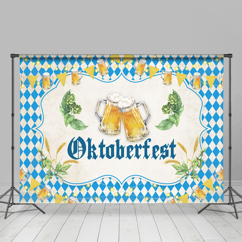 Lofaris Flags Blue Diamond Germany Oktoberfest Beer Backdrop