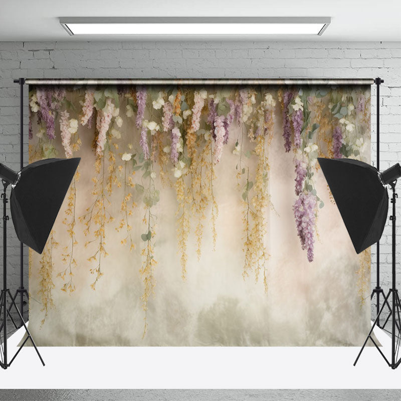 Floral Abstract Wall Photo Booth Backdrop For Studio - Lofaris