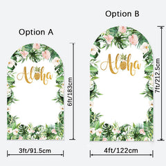 Lofaris Floral Aloha Summer Party Double Sided Arch Backdrop