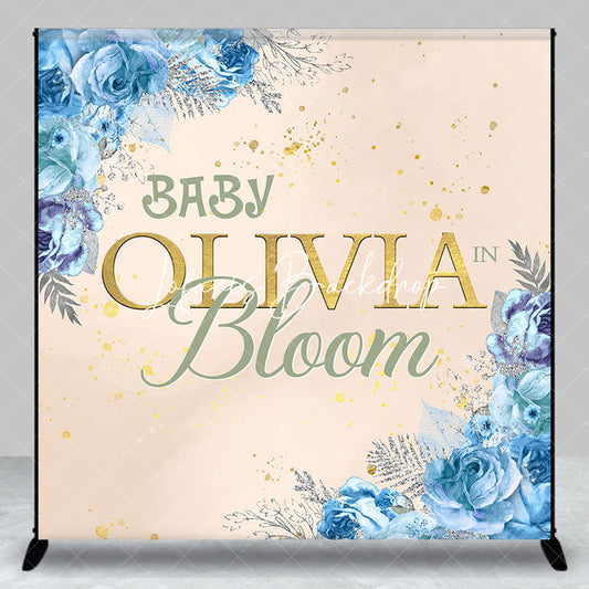 Lofaris Floral Baby Bloom Custom Name Gender Reveal Backdrop