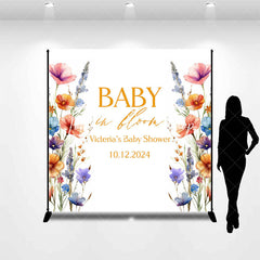 Lofaris Floral Baby In Bloom Custom Gender Reveal Backdrop
