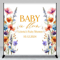 Lofaris Floral Baby In Bloom Custom Gender Reveal Backdrop