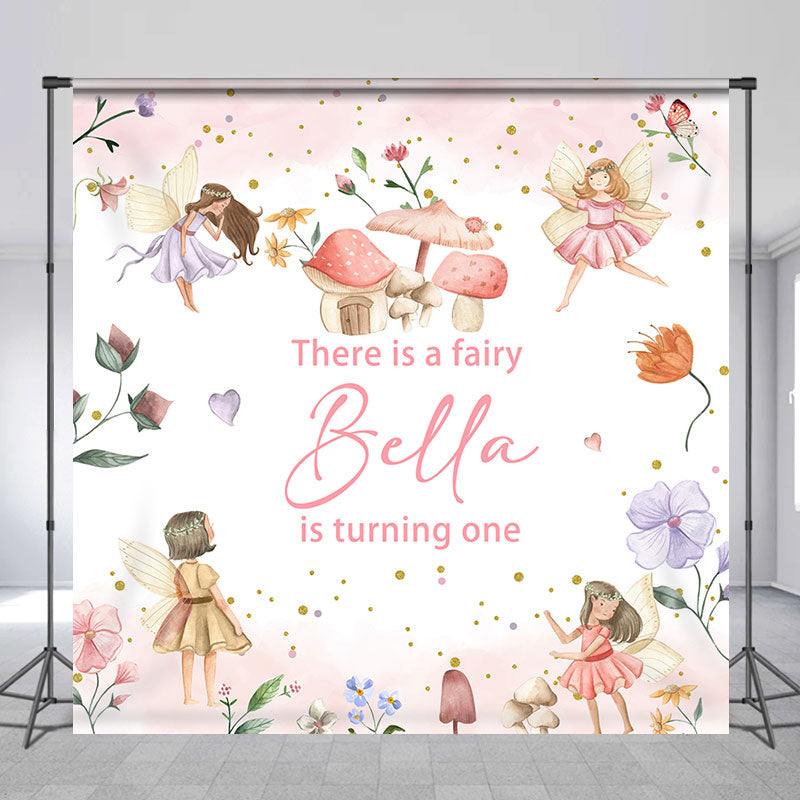 Lofaris Floral Fairy Custom 1st Birthday Backdrop For Girls