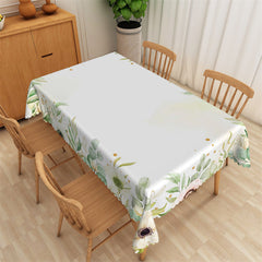 Lofaris Floral Green Leaves Pattern Rectangle Tablecloth