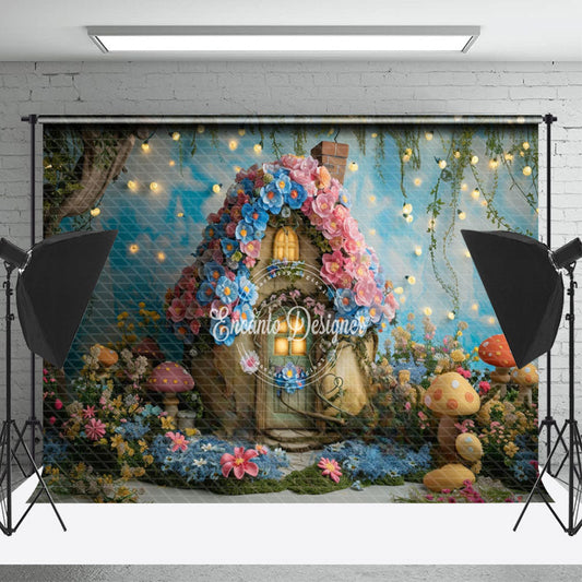 Lofaris Floral House Lights Spring Backdrop For Photograph