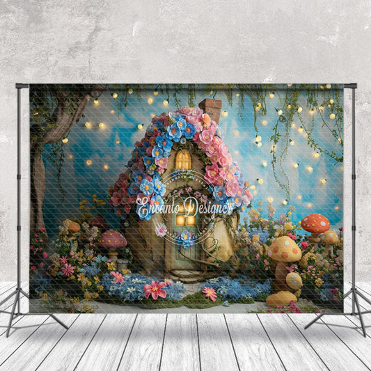 Lofaris Floral House Lights Spring Backdrop For Photograph