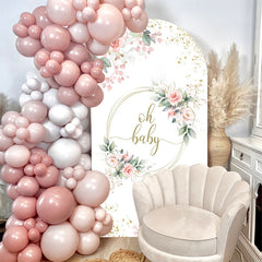 Lofaris Floral Oh Baby Theme Shower Arch Backdrop