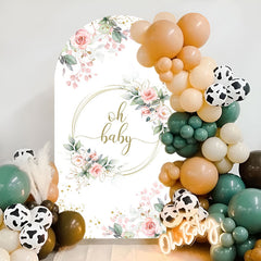 Lofaris Floral Oh Baby Theme Shower Arch Backdrop
