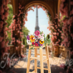 Lofaris Floral Tower Arched Corridor Photo Spring Backdrop